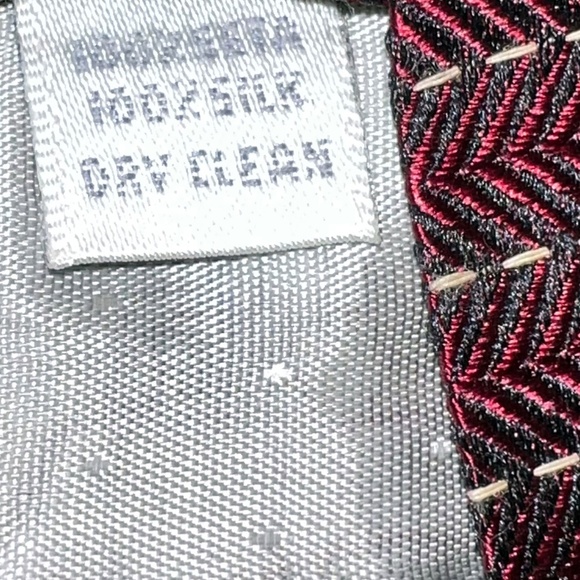 Lamberti Maroon Diagonally Striped Tie - Picture 4 of 5